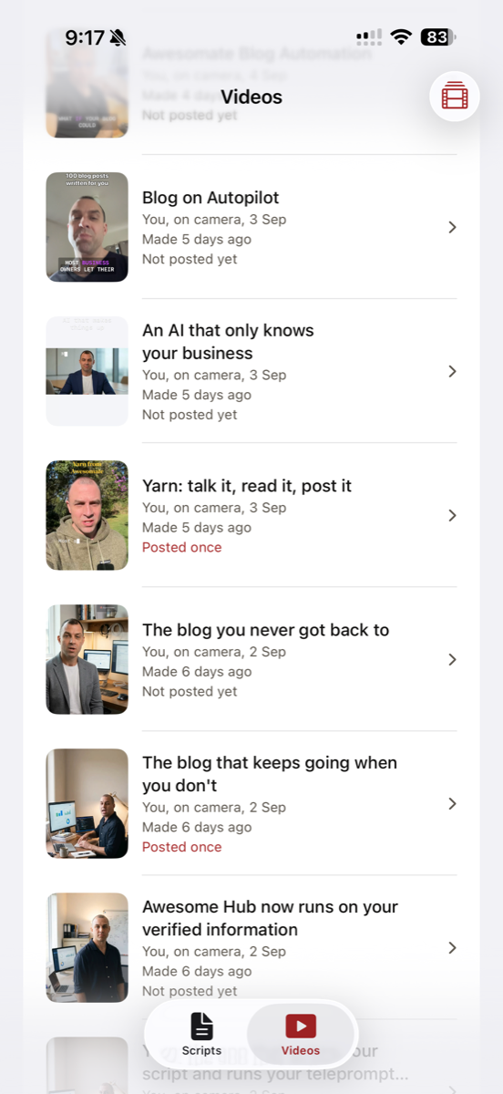 Every video in one place